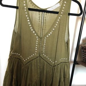 Olive Green embellished top